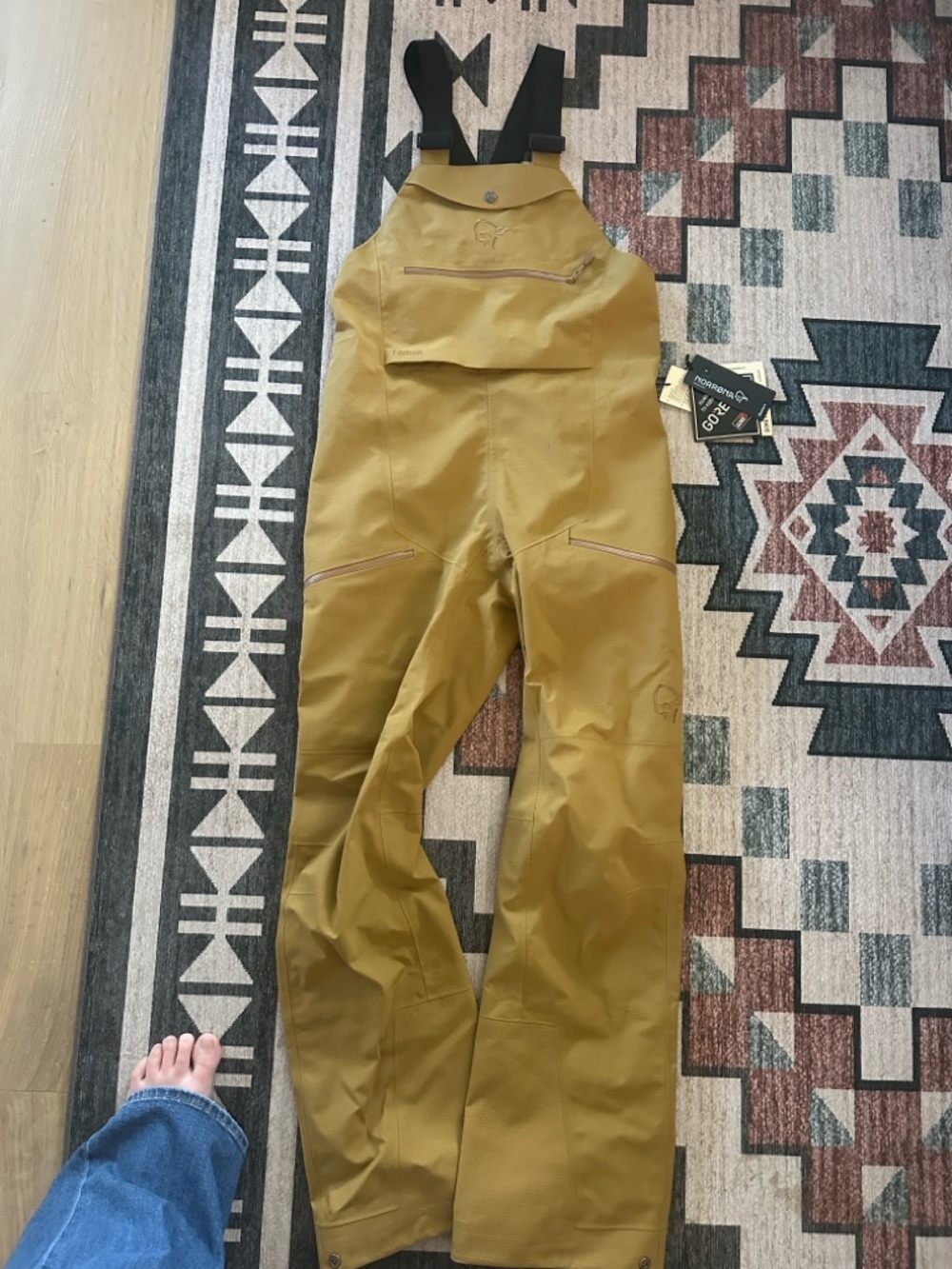 Weatherproof Women's Bib Overalls in Mustard